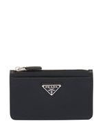 Prada porte-cartes en cuir Saffiano - Noir