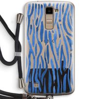 Blauwe nerven: LG K10 (2016) Transparant Hoesje met koord