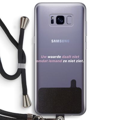 uw waarde daalt niet: Samsung Galaxy S8 Plus Transparant Hoesje met koord