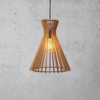 Houten hanglamp bruin &apos;Groa&apos; Nordlux rond 350mm - thumbnail