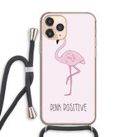 Pink positive: iPhone 11 Pro Transparant Hoesje met koord