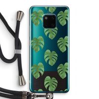 Monstera leaves: Huawei Mate 20 Pro Transparant Hoesje met koord