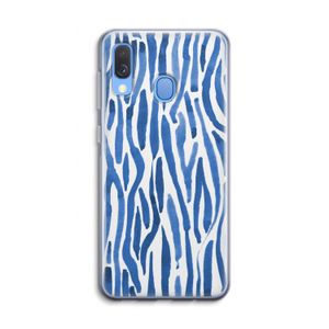 Blauwe nerven: Samsung Galaxy A40 Transparant Hoesje