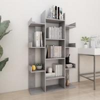 Boekenkast 86x25,5x140 cm bewerkt hout betongrijs