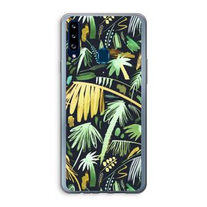 Tropical Palms Dark: Samsung Galaxy A20s Transparant Hoesje