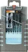 HSS spiraalborenset DIN 338 1.0-10.0 mm toename per 0 5 mm 19 delig - Kwb