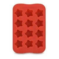 Siliconen chocolade mal lade creatieve geometrie gevormde Ice Cube cake decoratie schimmel vorm: ster (rood)