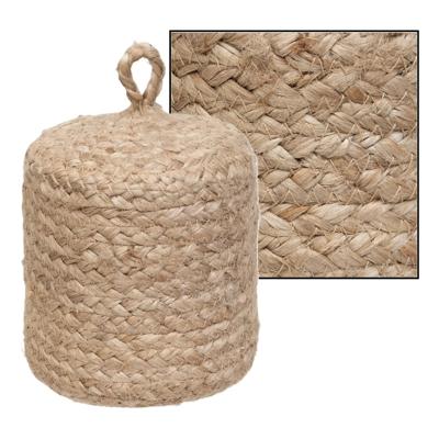 Home & Styling Deurstopper - 1 kilo - beige stof - jute gewicht - 14.5 cm - deurstop