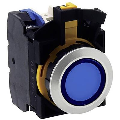 Idec CW4L-M1E10Q4S CW Series Druktoets 24 V 12 mA 1x uit/(aan) Continu Blauw 1 stuk(s)
