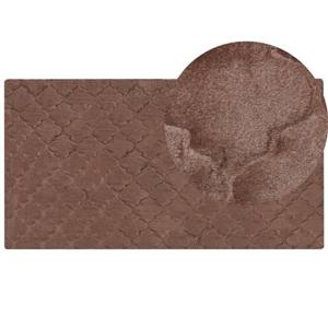 Beliani-GHARO-Hoogpolig vloerkleed-Bruin-80 x 150 cm-Polyester