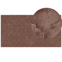 Beliani-GHARO-Hoogpolig vloerkleed-Bruin-80 x 150 cm-Polyester