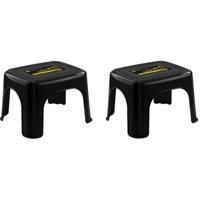 Set van 3x stuks krukje - zwart - 27 x 32 x 21 cm - kunststof - opstapje - anti-slip - toilet/wc ops