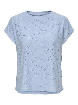 Only Onlsmilla Life S/s Top Jrs Noos T-shirts Soft Chambray