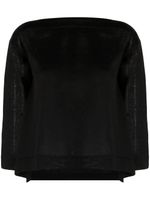 Daniela Gregis semi-sheer linen top - Noir - thumbnail