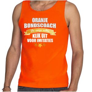 Oranje fan tanktop / kleding Holland de enige echte bondscoach EK/ WK voor heren 2XL  -