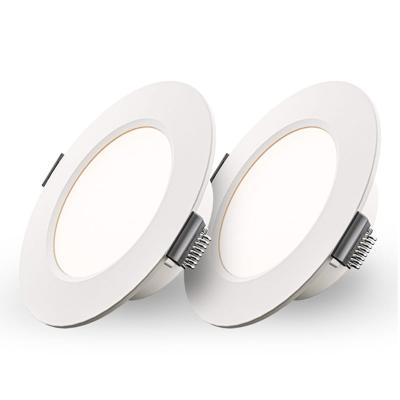 Set van 2 Georgia LED Inbouwspots - 3W 300lm - Rond - 4000K - Ø100 mm - IP20 - Wit