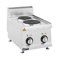Commerciële elektrische kookplaat - 4.6 kW - 2 platen - Royal Catering