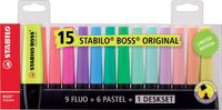 Markeerstift STABILO Boss Original deskset ÃƒÆ' 15 kleuren