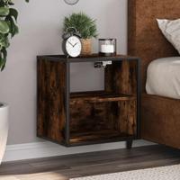 Nachtkastjes 2st wandgemonteerd 40x31x39,5cm gerookt eikenkleur