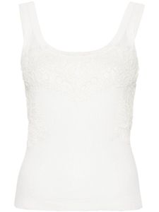 Ermanno Scervino débardeur à appliqué dentelle - Blanc