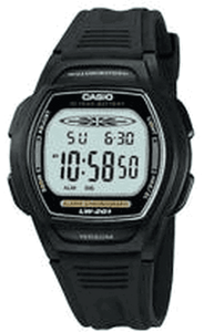 Horlogeband Casio LW-201 Kunststof/Plastic Zwart 15mm