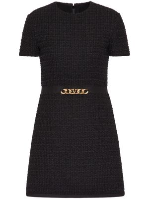 Valentino Garavani robe courte à détail de chaîne - Noir