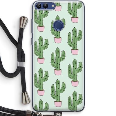 Cactus Lover: Huawei P Smart (2018) Transparant Hoesje met koord