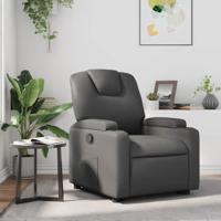 Fauteuil verstelbaar kunstleer grijs - thumbnail