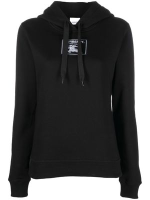 Burberry hoodie à patch logo - Noir