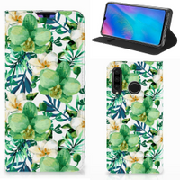 Huawei P30 Lite New Edition Smart Cover Orchidee Groen - thumbnail