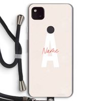 Strawberry Milkshake: Pixel 4a 5G Transparant Hoesje met koord