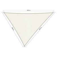 Shadow Comfort driehoek 4x4,5x5m Arctic White met bevestigingsset - thumbnail