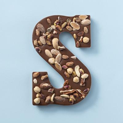 Chocoladeletter S Melk / Noten (225 gram)