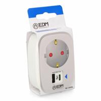 Plug Adapter EDM 40204 230 V Wit