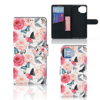 Motorola Moto G 5G Plus Hoesje Butterfly Roses - thumbnail