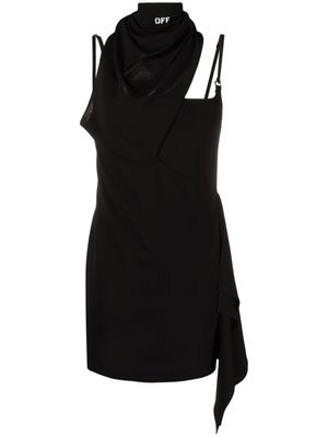 Off-White robe courte à design sans manches - Noir