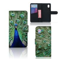 Alcatel 1B (2020) | Telefoonhoesje | Met pasjeshouder | Pauw