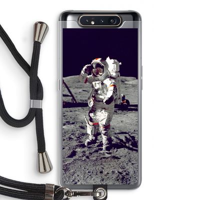 Spaceman: Samsung Galaxy A80 Transparant Hoesje met koord