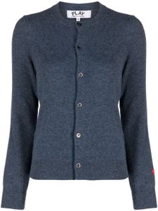 Comme Des Garçons Play cardigan en laine à design chiné - Bleu