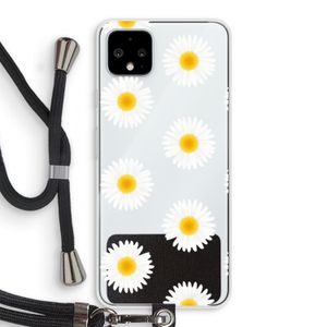 Margrietjes: Pixel 4 XL Transparant Hoesje met koord
