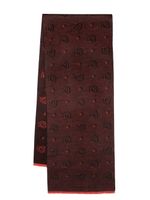 Ferragamo écharpe en soie à motif en jacquard - Rouge
