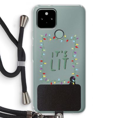 It's Lit: Pixel 5 Transparant Hoesje met koord