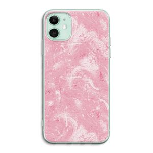 Abstract Painting Pink: iPhone 11 Transparant Hoesje