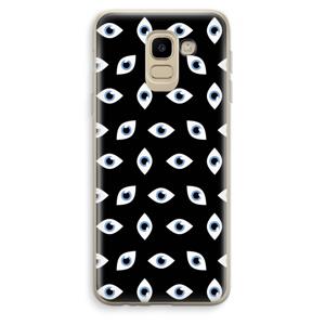 Eyes pattern: Samsung Galaxy J6 (2018) Transparant Hoesje