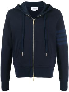 Thom Browne hoodie zippé à 4 bandes signature - Bleu