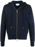 Thom Browne hoodie zippé à 4 bandes signature - Bleu - thumbnail