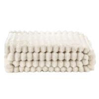 2e Halve Prijs Leen Bakker - Plaid Zaira - Ecru - 130x170 Cm - Polyester - Wit