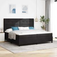Boxspringbed met matras fluweel zwart 200x200 cm