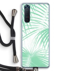 Palmbladeren: Sony Xperia 5 II Transparant Hoesje met koord