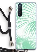 Palmbladeren: Sony Xperia 5 II Transparant Hoesje met koord